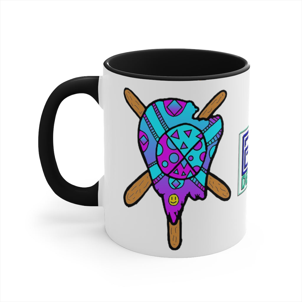 Blue and Purple Melted Popsicle Accent Coffee Mug, 11oz