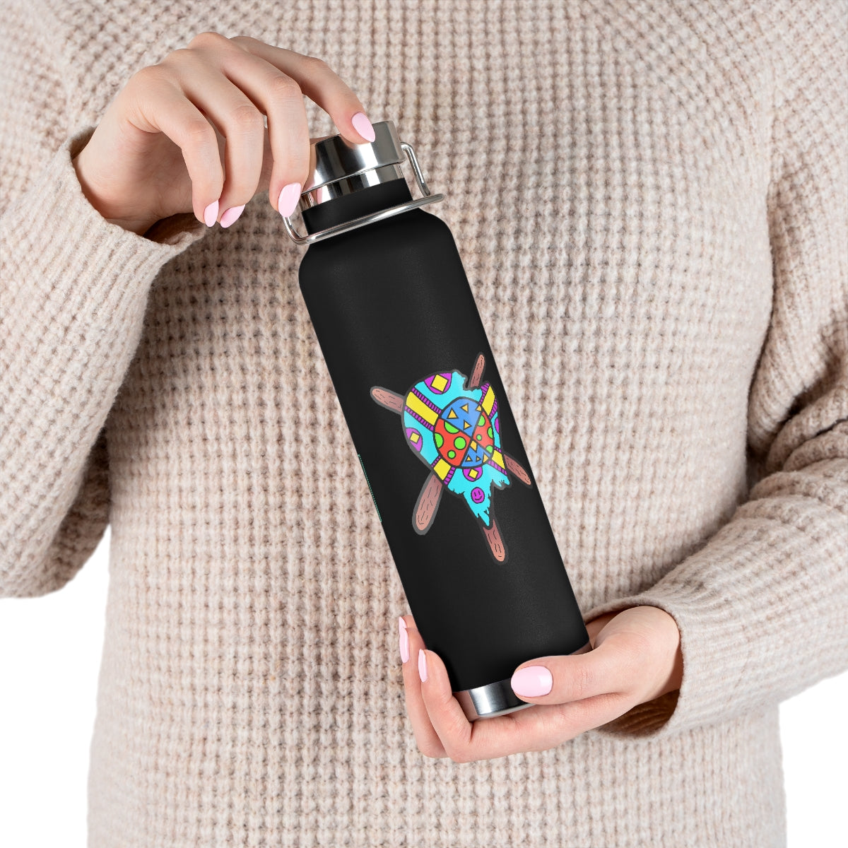 Multicolored Melted Popsicle 22oz Vacuum Insulated Bottle