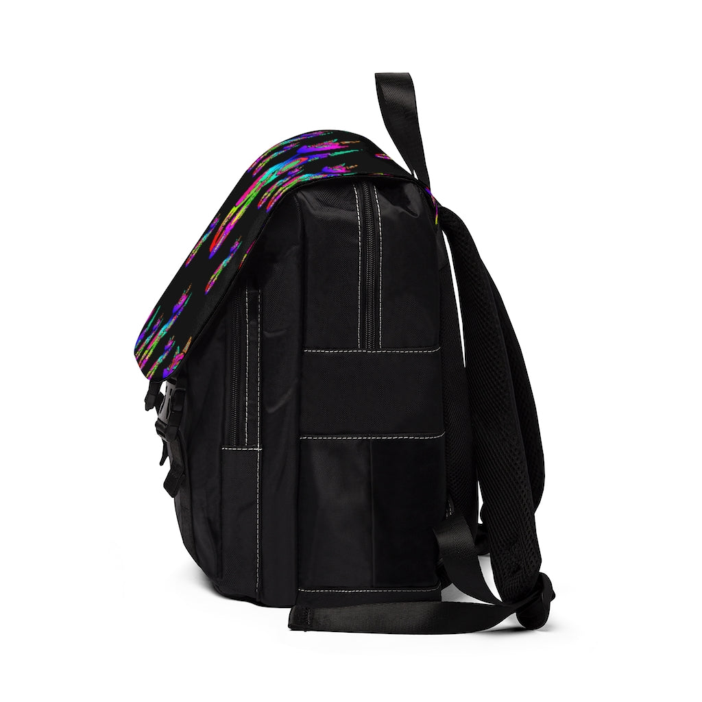 Rainbow Cat Unisex Casual Shoulder Backpack