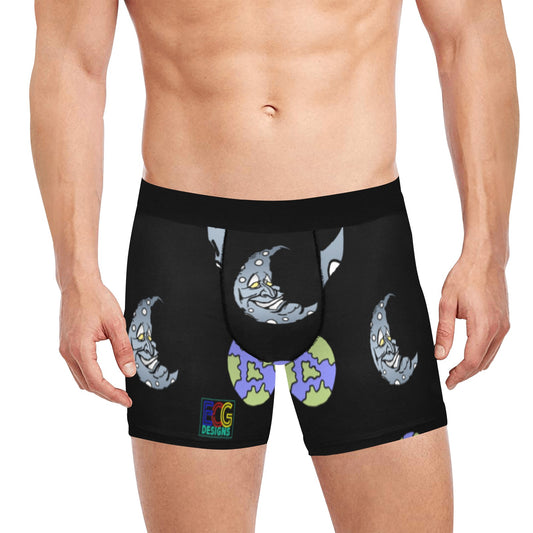 Silver Moon Men's Boxer Briefs with Inner Pocket (Model L34)