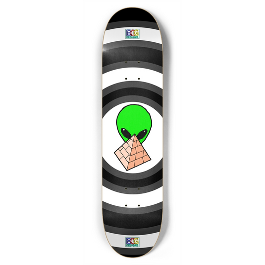 Green Alien Pyramid Skateboard