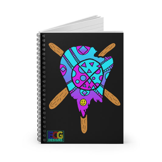 Blue and Purple Melted Popsicle Spiral Notebook - Ruled Line