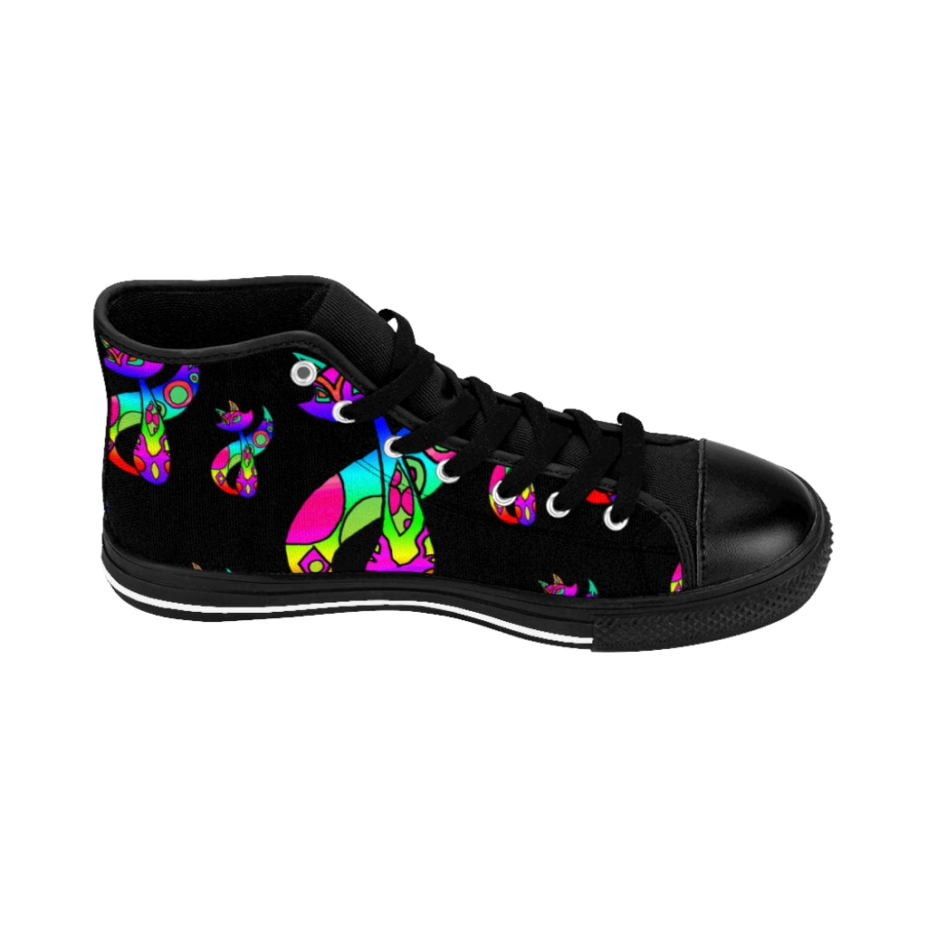 Rainbow Cat Men's High-top Sneakers