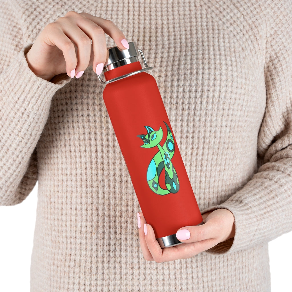 Green Cat 22oz Vacuum Insulated Bottle