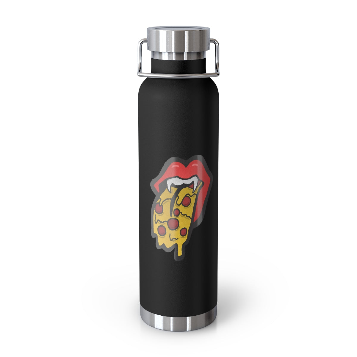 Red Pizza Tongue 22oz Vacuum Insulated Bottle