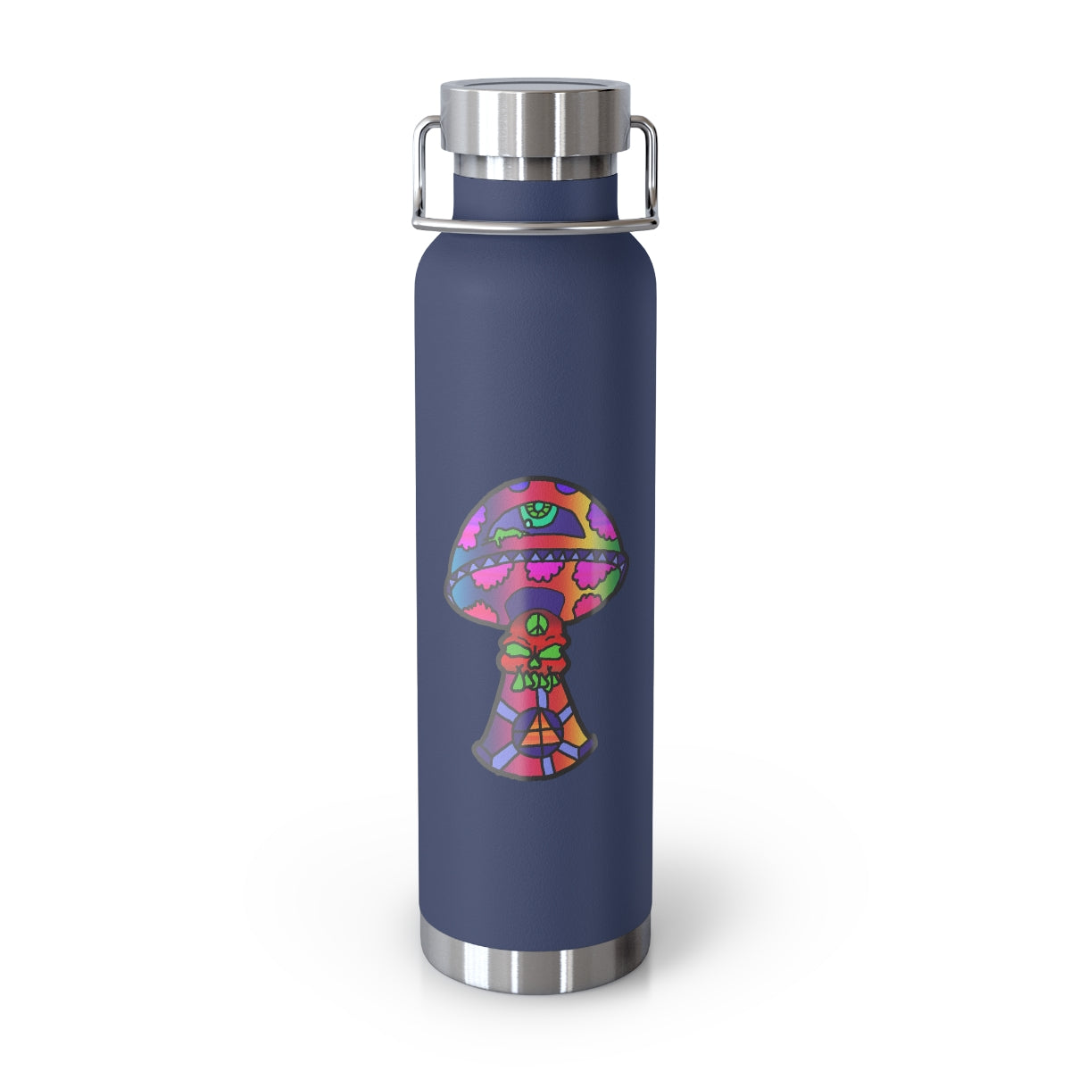 Rainbow Skull Shroom 22oz Vacuum Insulated Bottle