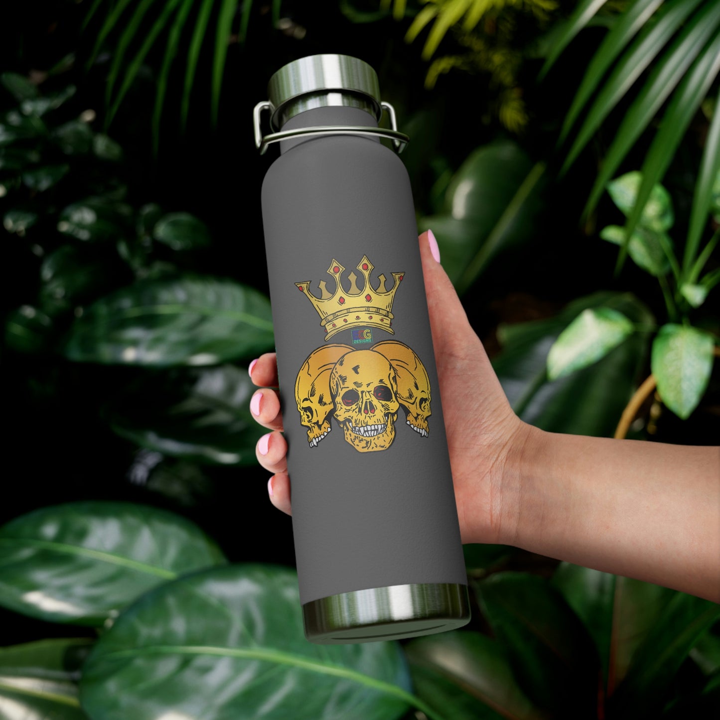 Triple Skull Crown 22oz Vacuum Insulated Bottle