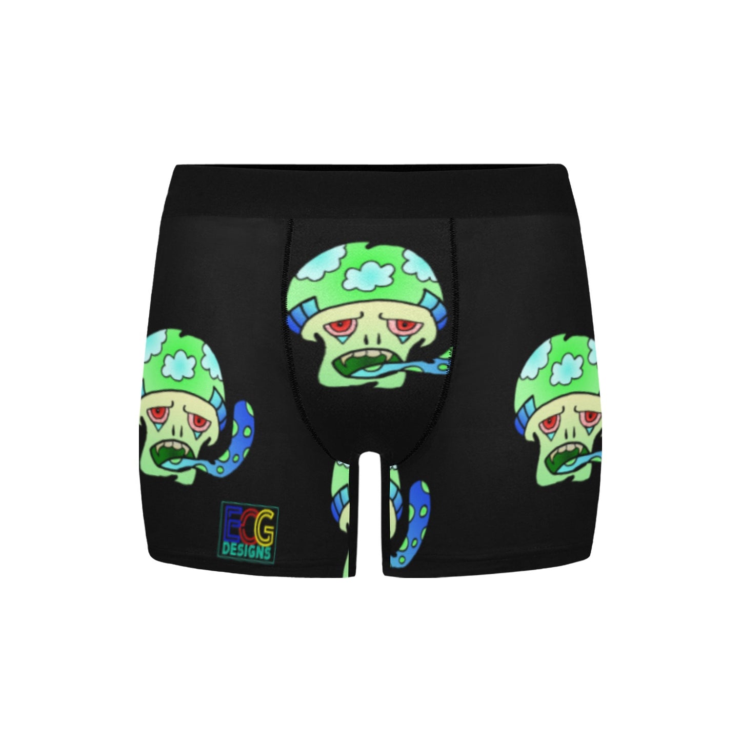 Green Shroom Men's Boxer Briefs with Inner Pocket (Model L34)