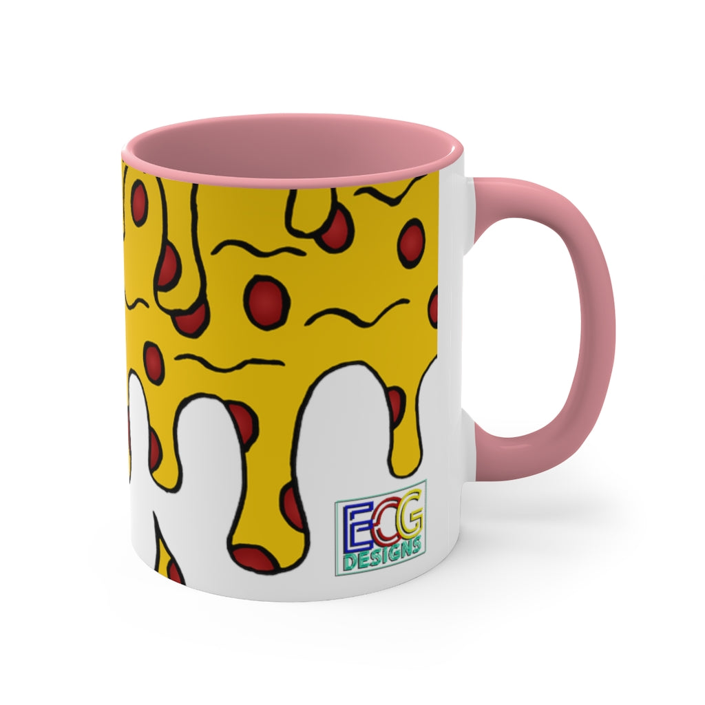 Cheesy Pizza Accent Coffee Mug, 11oz