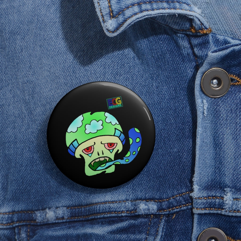 Green Shroom Pin Buttons