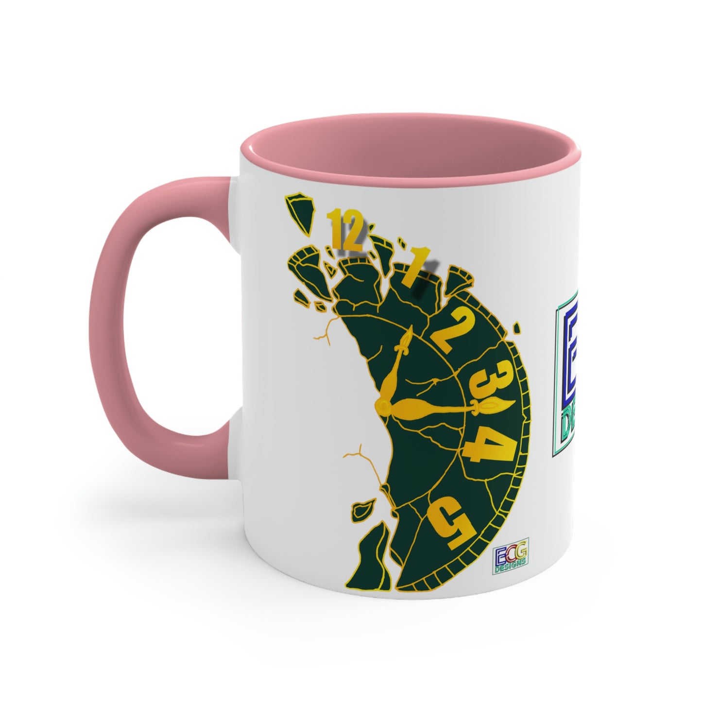 Broken Clock Accent Coffee Mug, 11oz