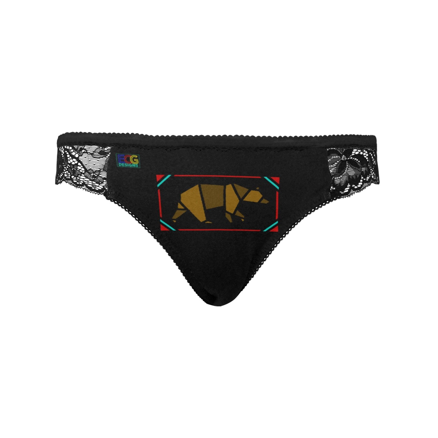 Brown Box Bear Women's Lace Panty (Model L41)