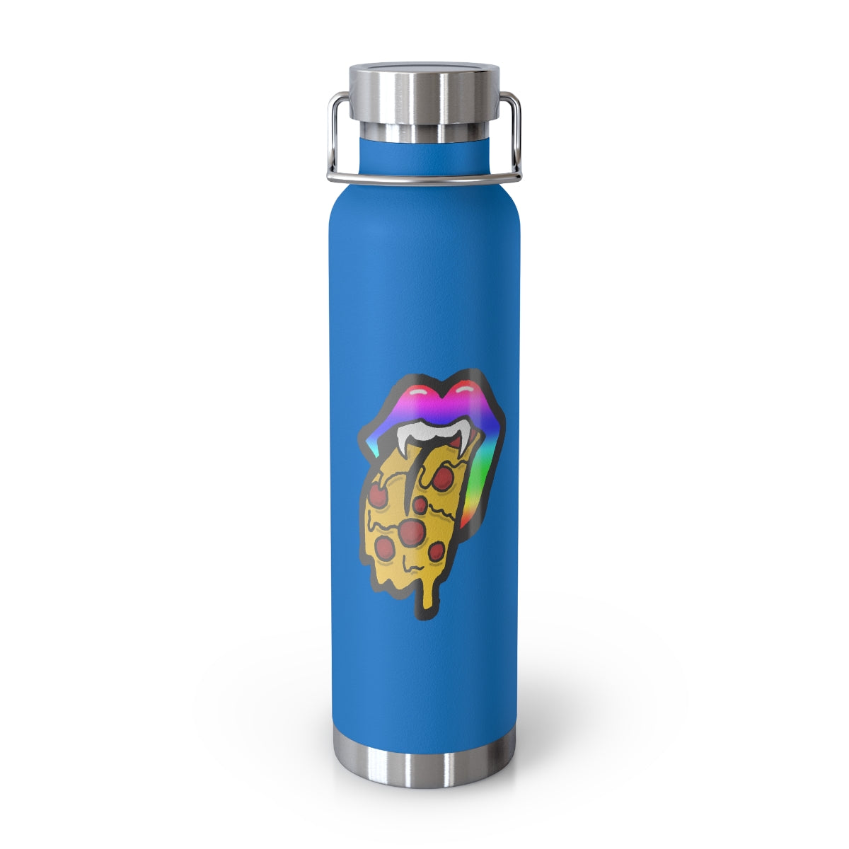 Rainbow Pizza Tongue 22oz Vacuum Insulated Bottle