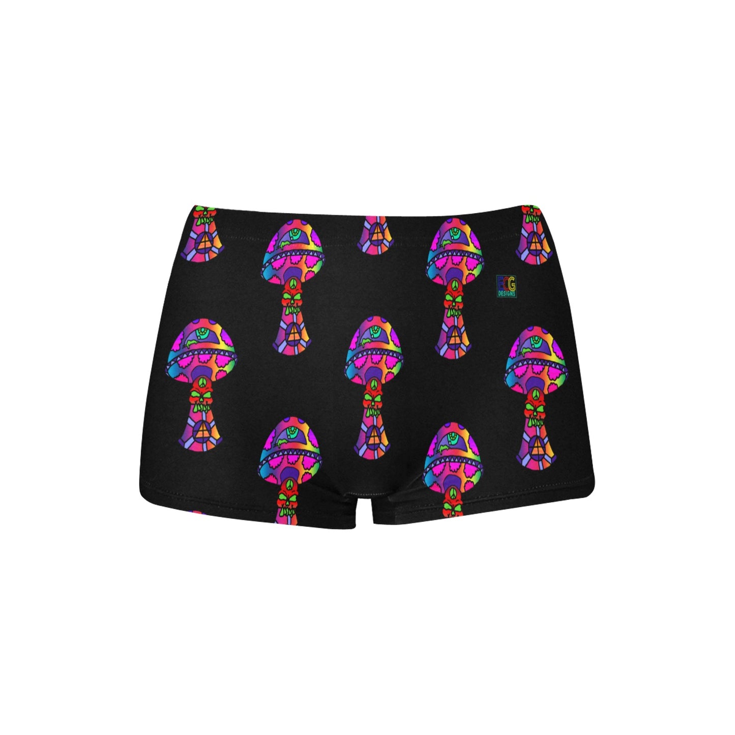 Rainbow Skull Shroom Women's All Over Print Boyshort Panties (Model L31)