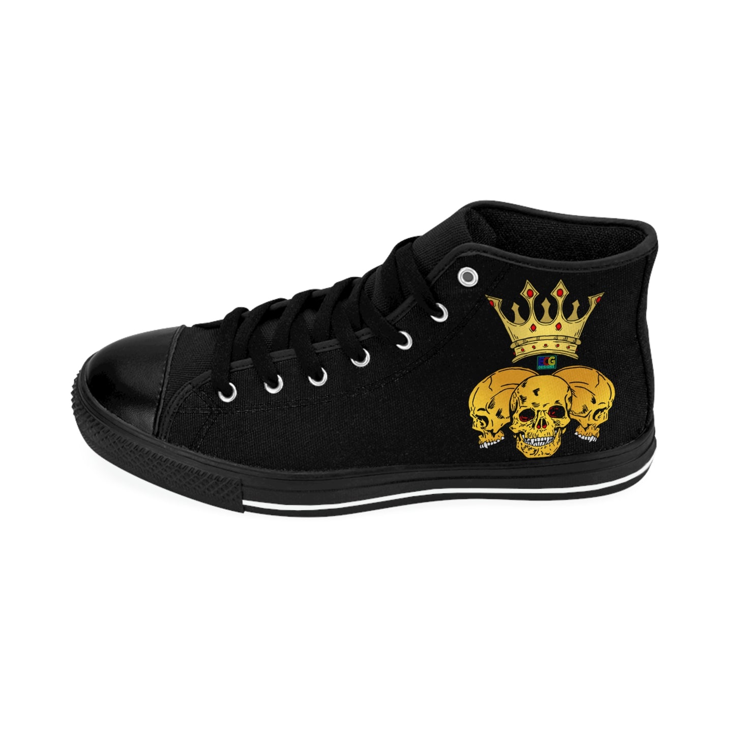 Triple Skull Crown Men's Classic Sneakers