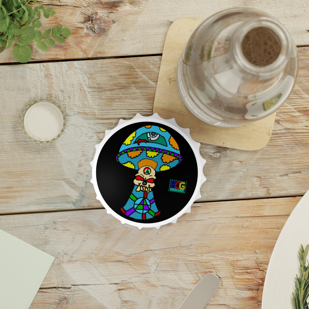 Multicolored Skull Shroom Bottle Opener