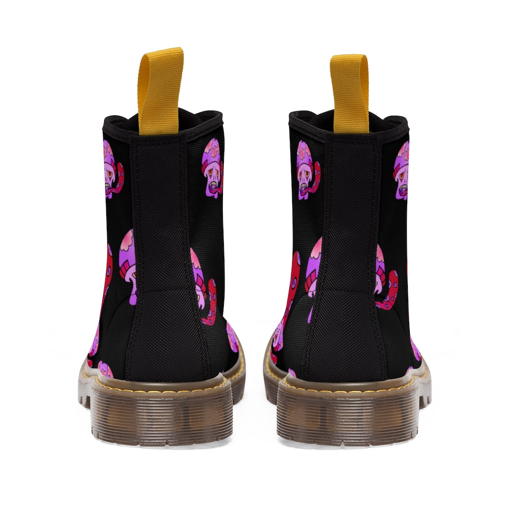 Pink Shroom Men's Canvas Boots