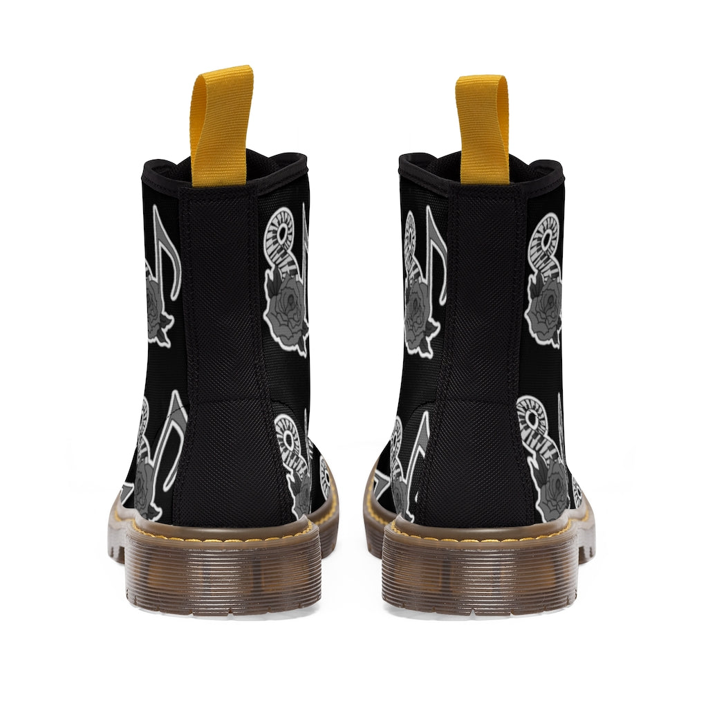 Musical Rose Men's Canvas Boots