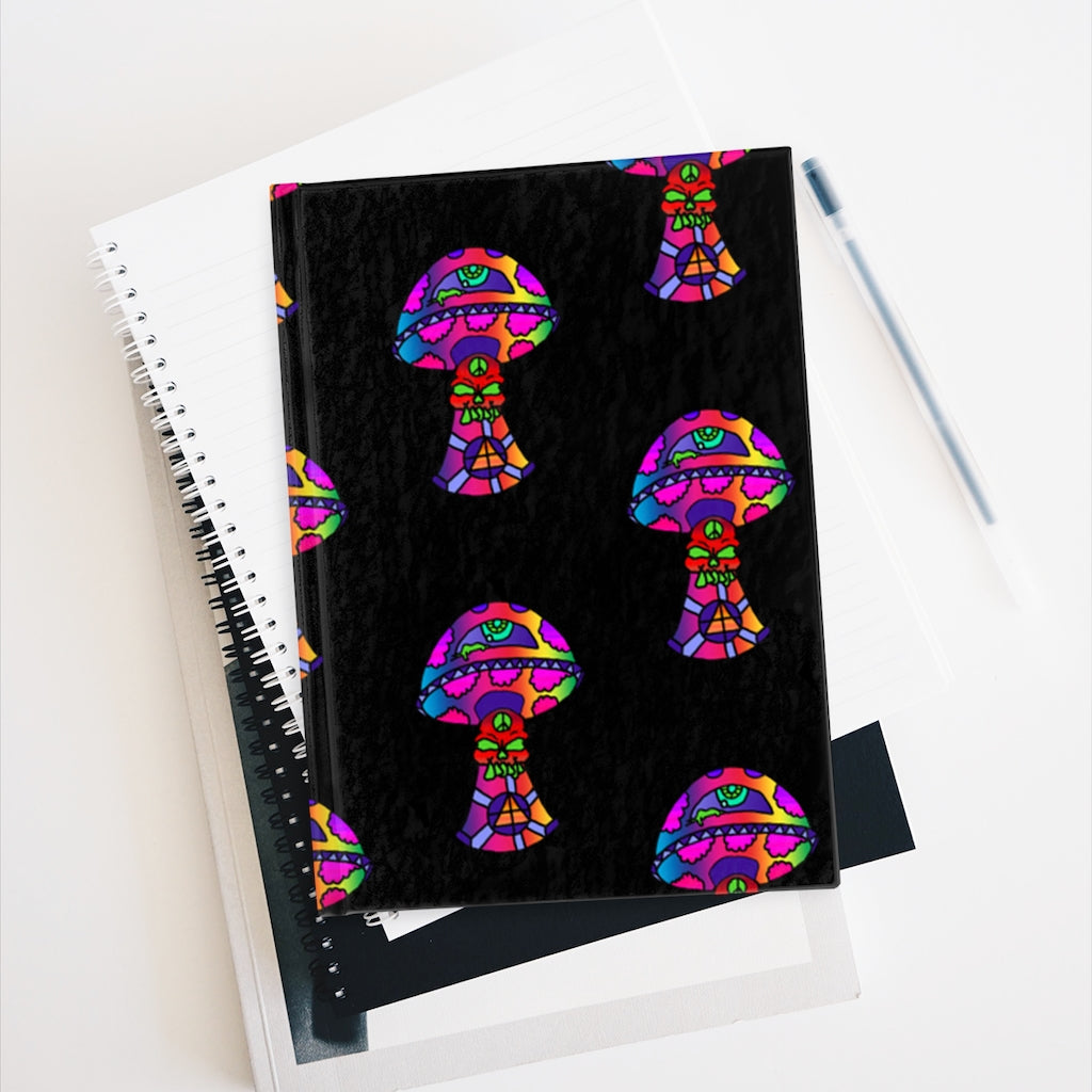 Rainbow Skull Shroom Journal - Ruled Line