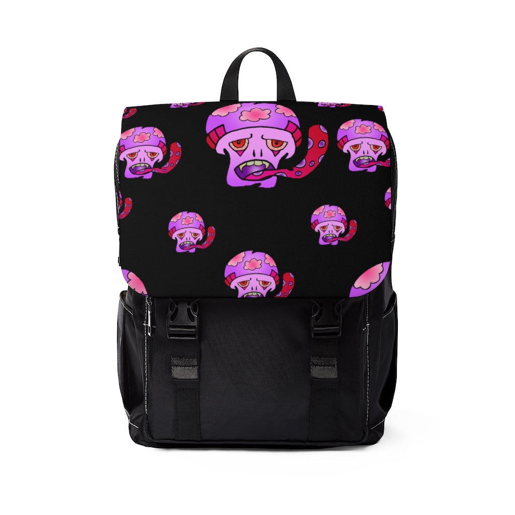 Pink Shroom Unisex Casual Shoulder Backpack