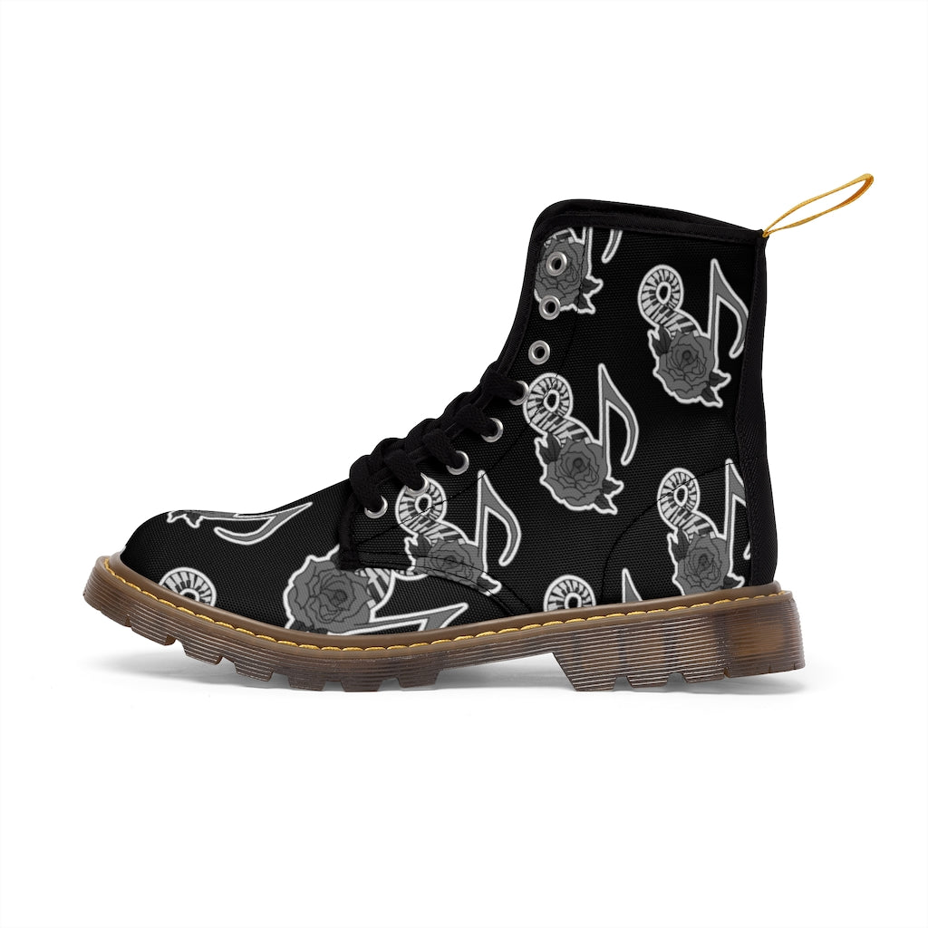 Musical Rose Men's Canvas Boots