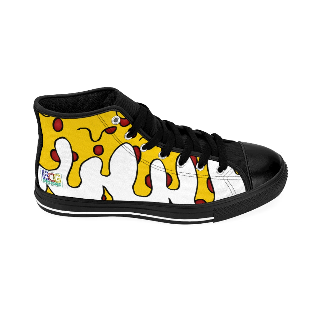 Cheesy Pizza Men's High-top Sneakers