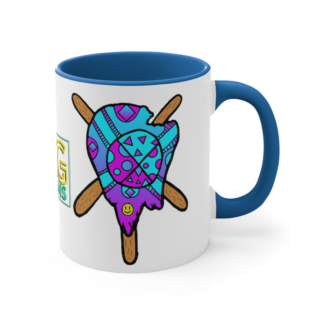 Blue and Purple Melted Popsicle Accent Coffee Mug, 11oz