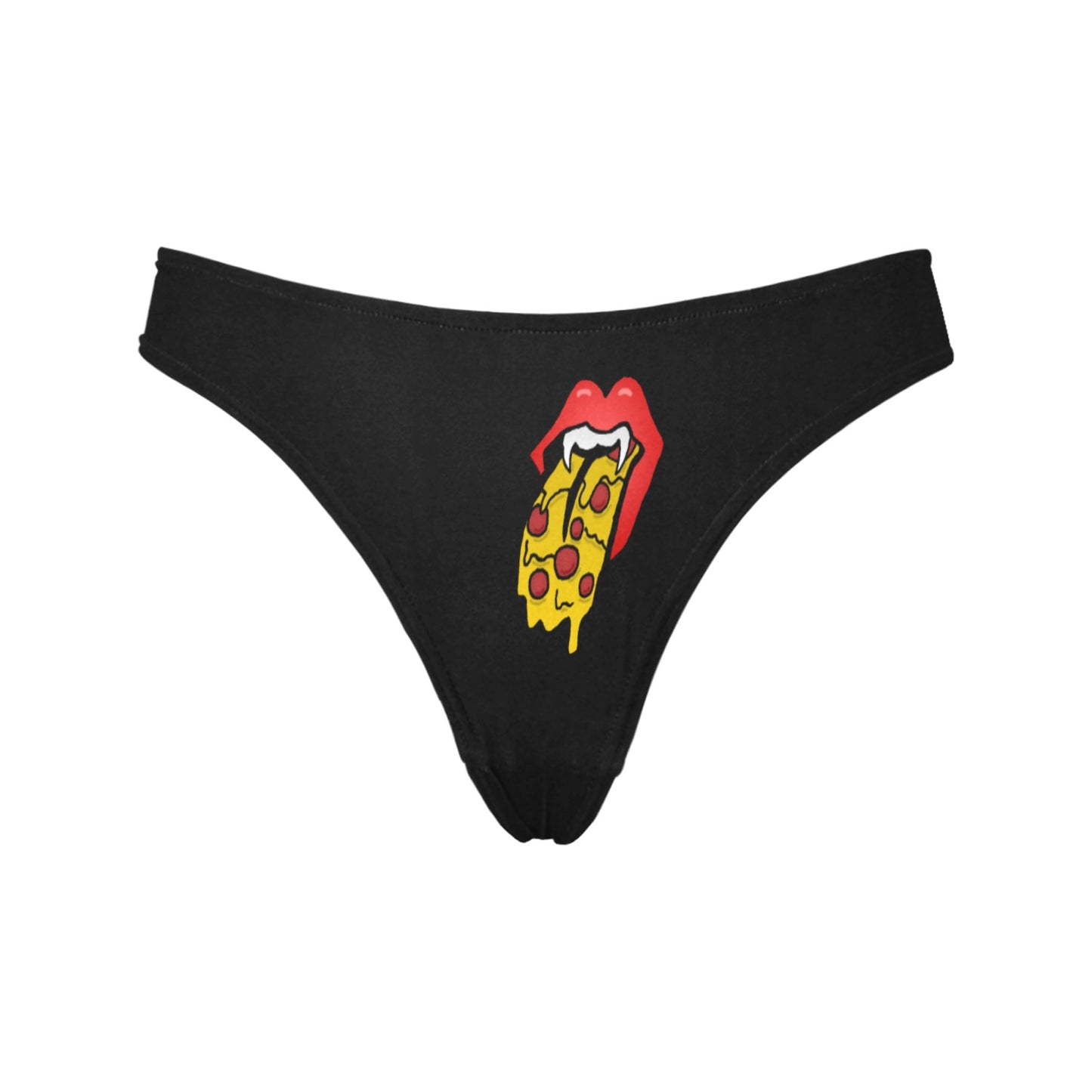 Red Pizza Tongue Women's All Over Print Thongs (Model L30)