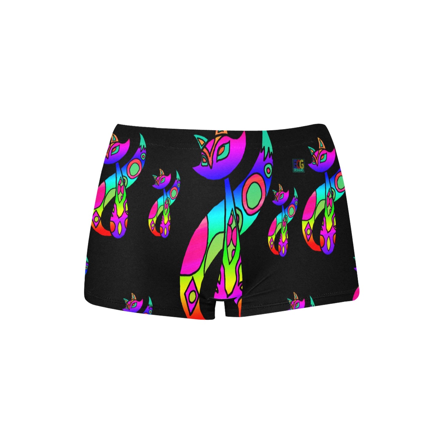 Rainbow Cat Women's All Over Print Boyshort Panties (Model L31)