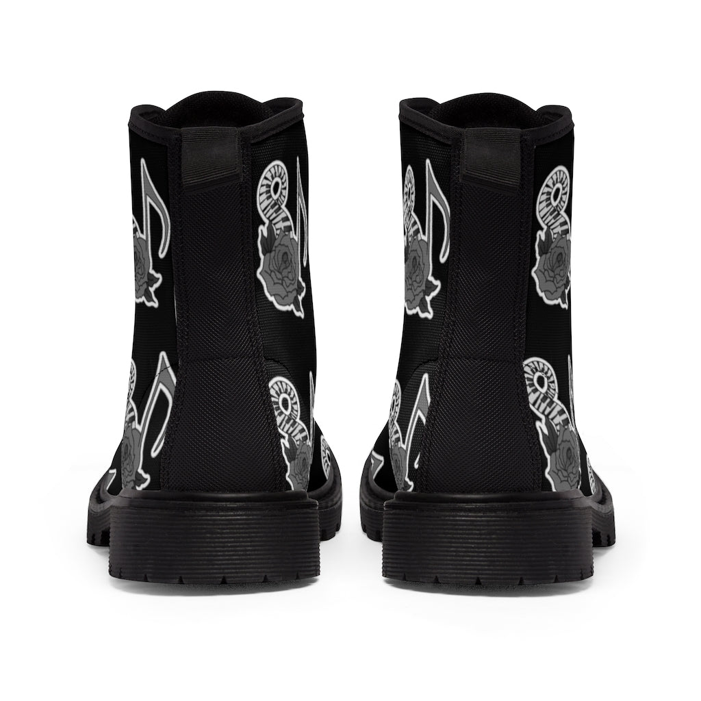 Musical Rose Men's Canvas Boots