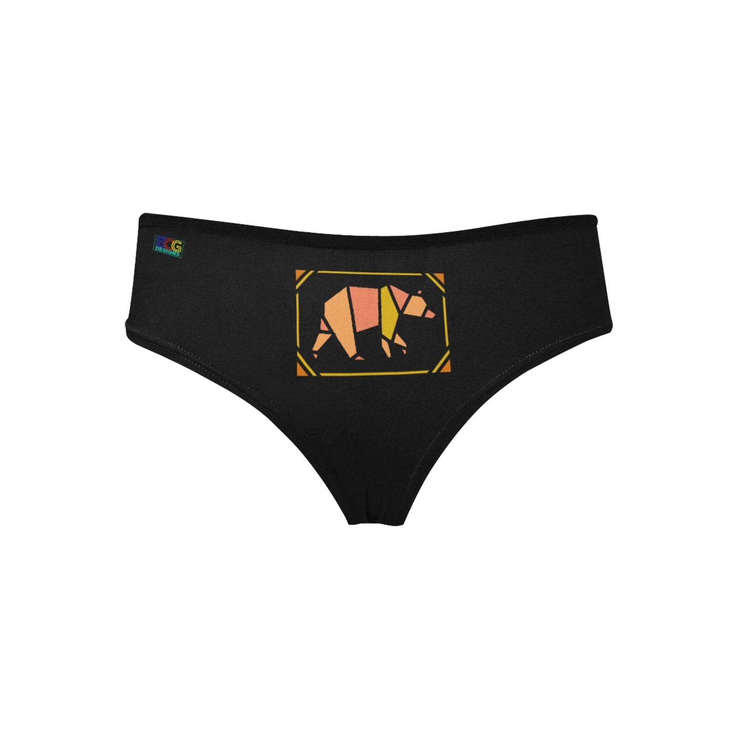 Orange Box Bear Women's Hipster Panties (Model L33)