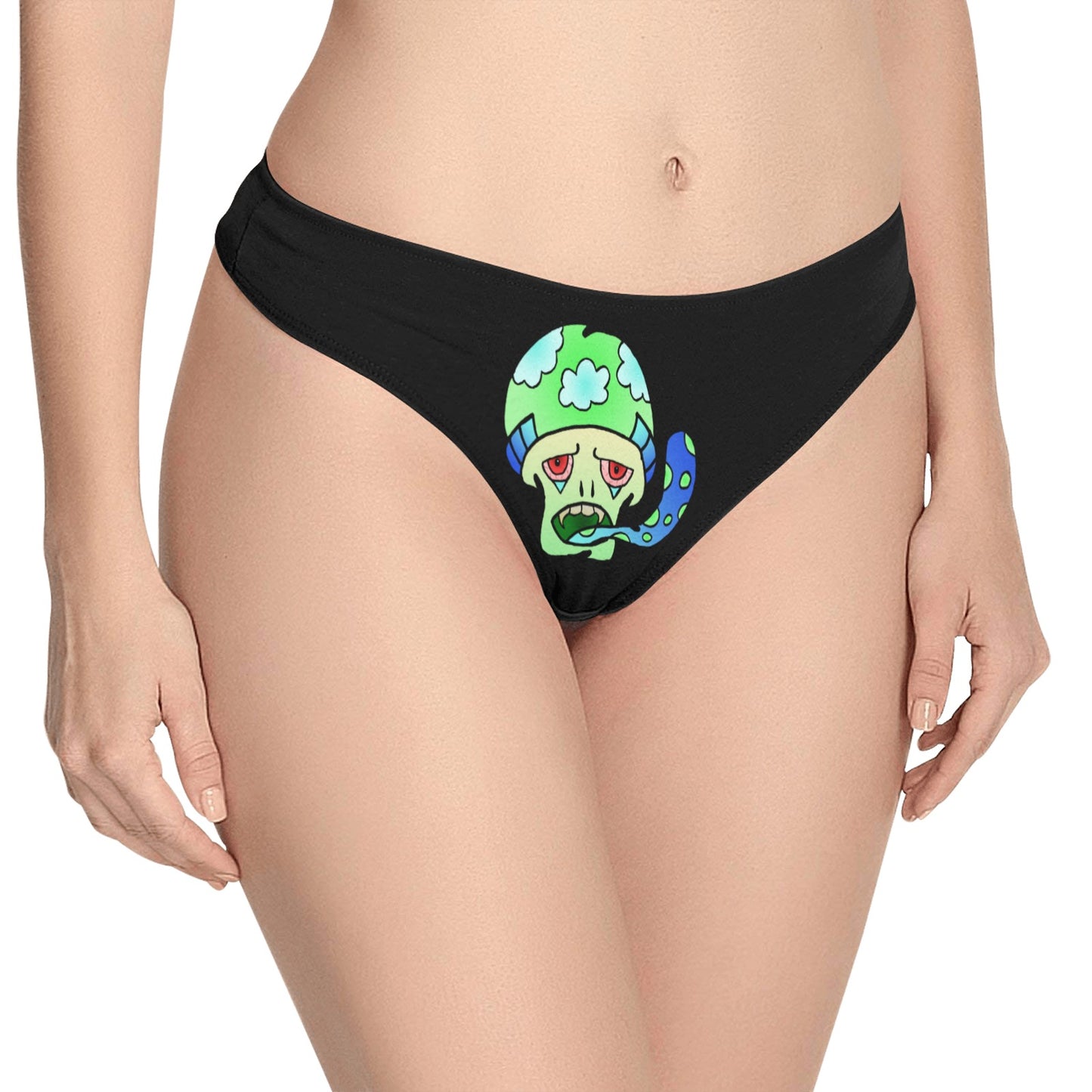 Green Shroom Women's All Over Print Thongs (Model L30)