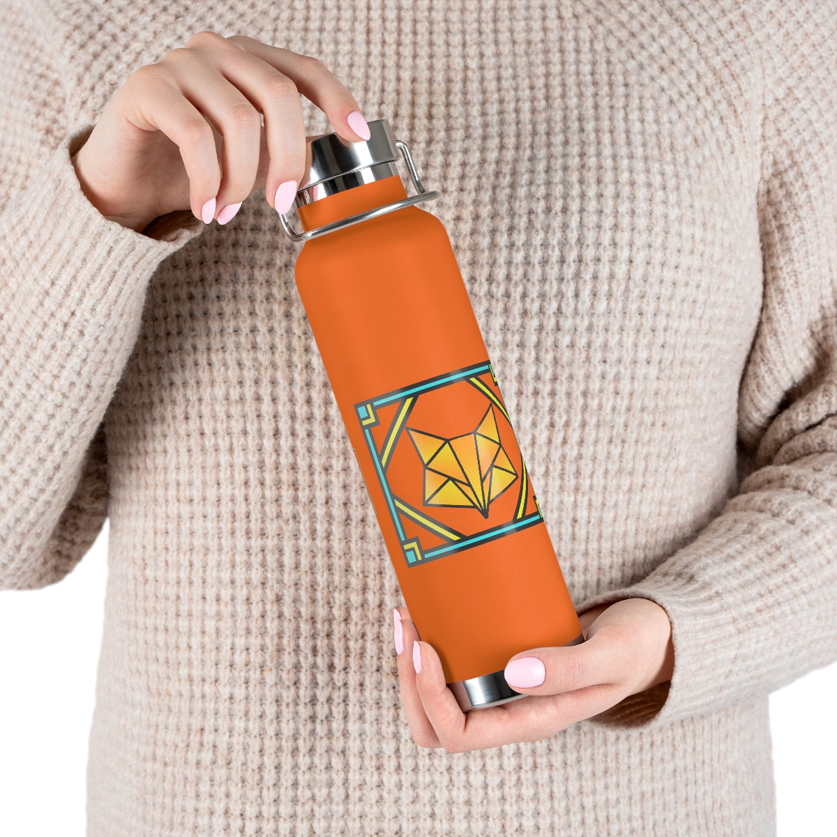 Orange Box Fox 22oz Vacuum Insulated Bottle