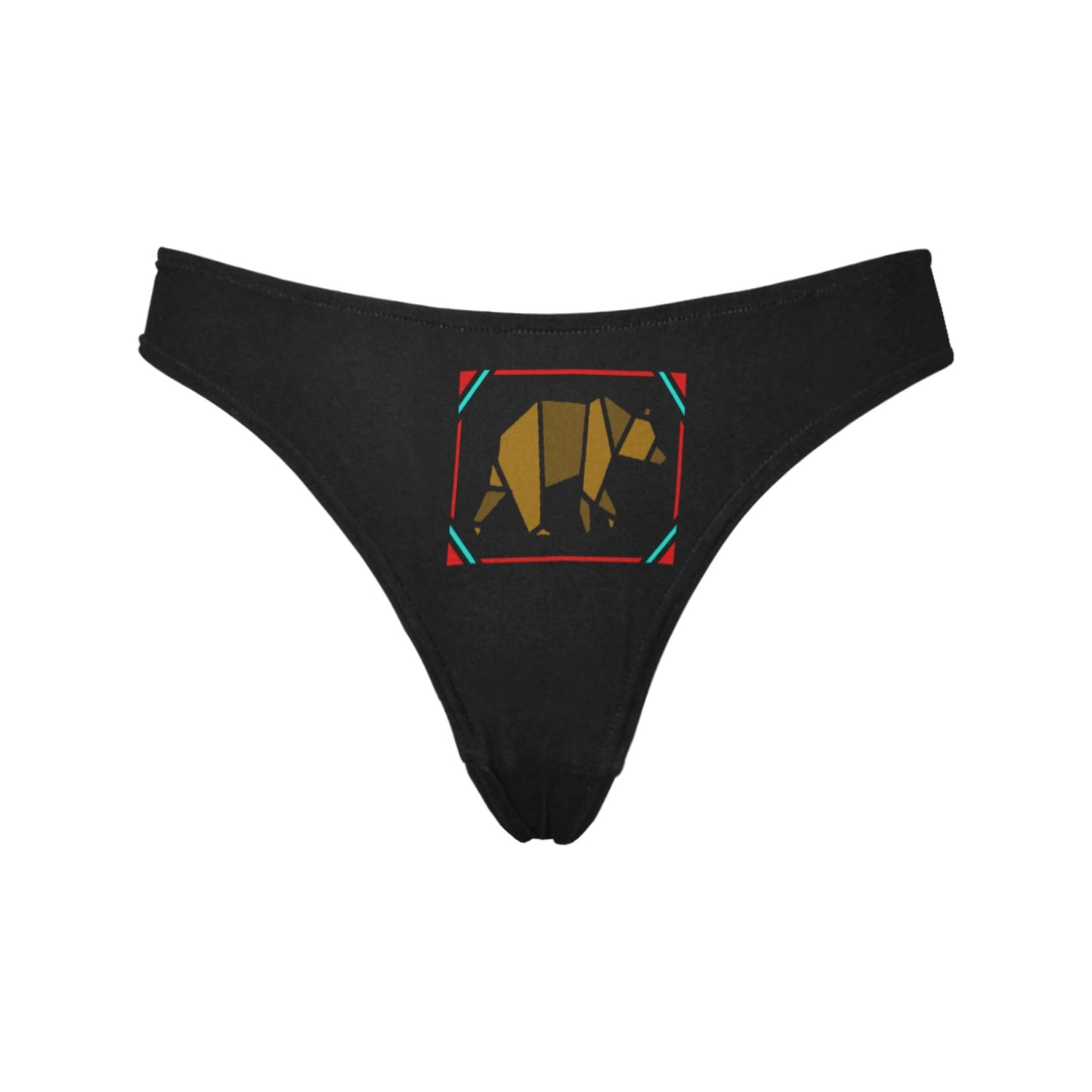 Brown Box Bear Women's All Over Print Thongs (Model L30)