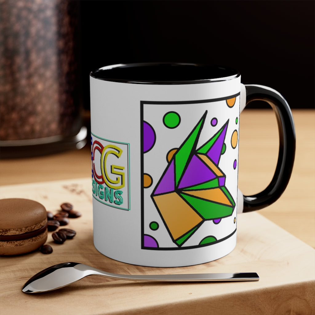 Mardi Gras Box Dog Accent Coffee Mug, 11oz