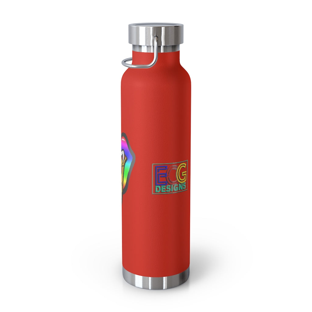 Rainbow Pizza Tongue 22oz Vacuum Insulated Bottle