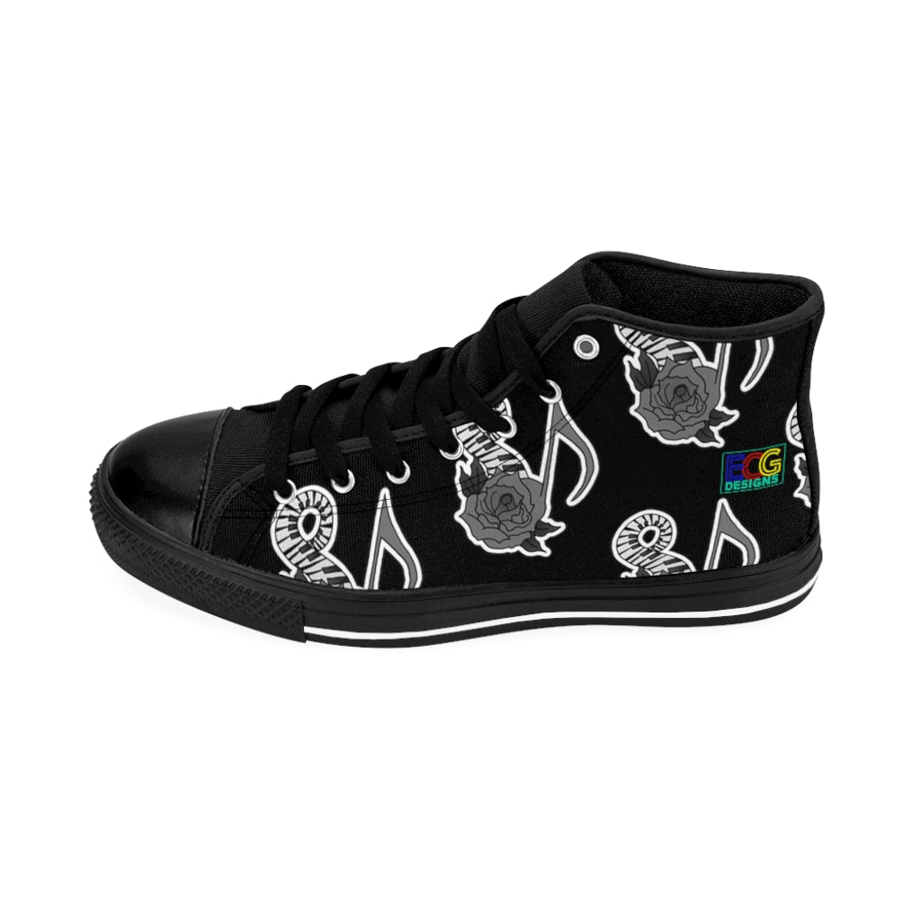 Musical Rose Men's High-top Sneakers