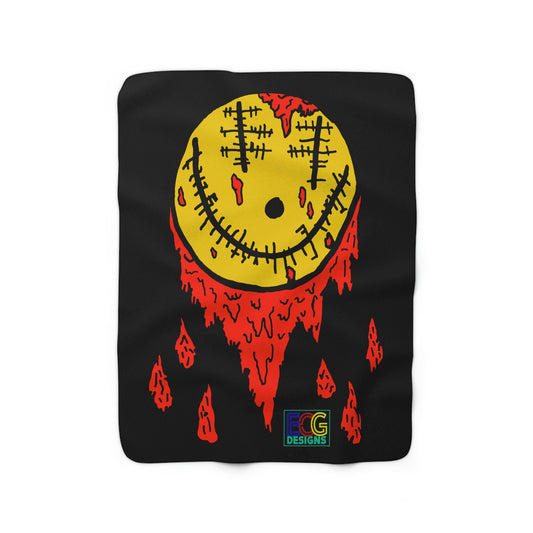 The Bloody Smile Sherpa Fleece Blanket