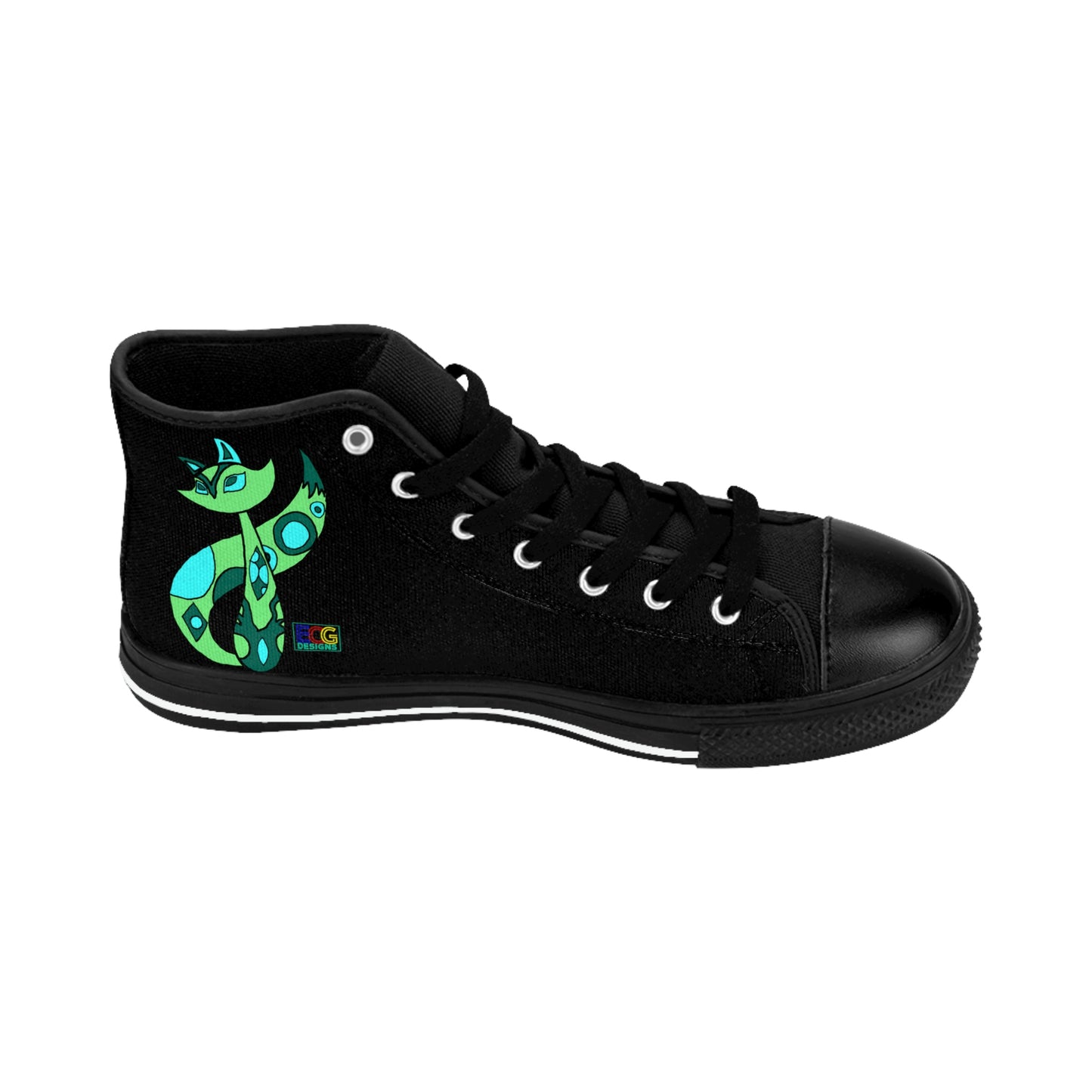 Green Cat Men's Classic Sneakers