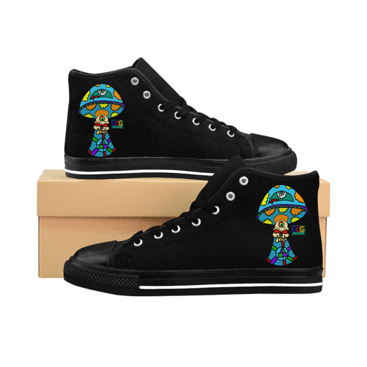 Multicolored Skull Shroom Women's Classic Sneakers