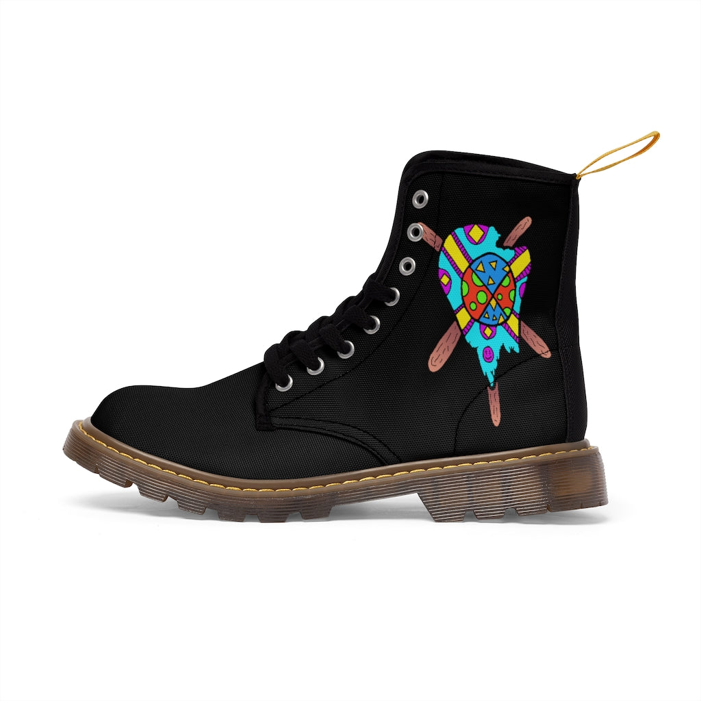 Multicolored Melted Popsicle Women's Canvas Boots