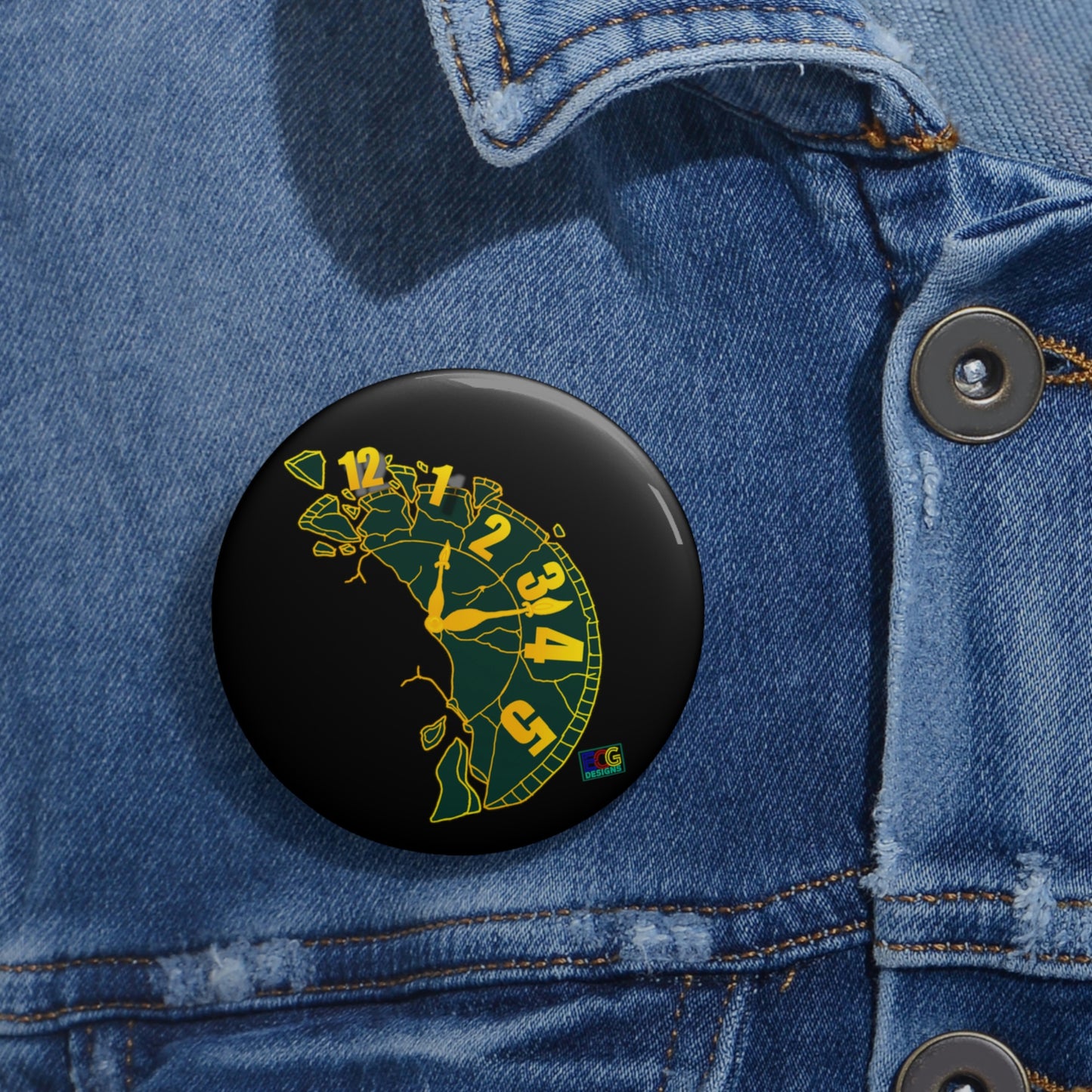 Broken Clock Pin Buttons