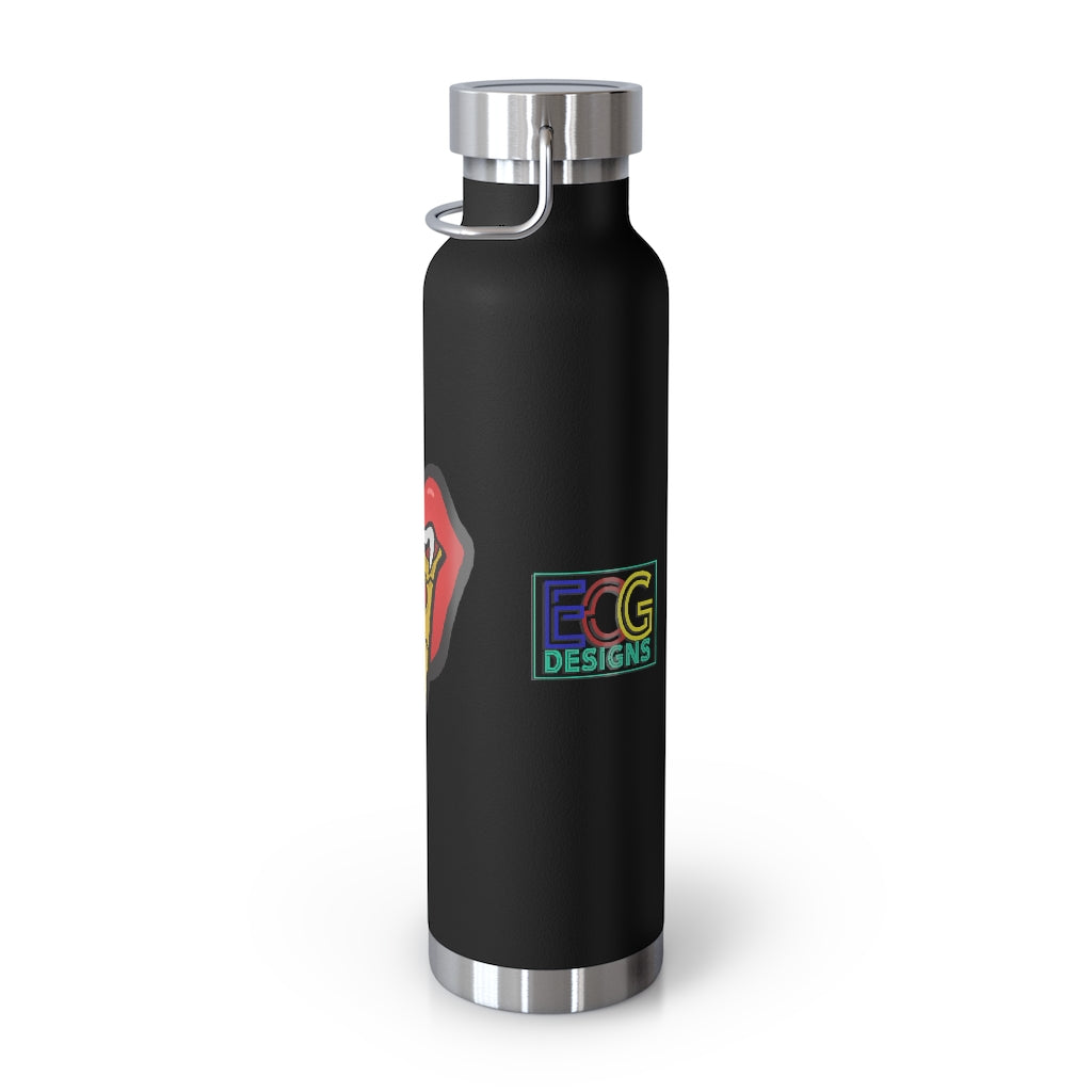 Red Pizza Tongue 22oz Vacuum Insulated Bottle