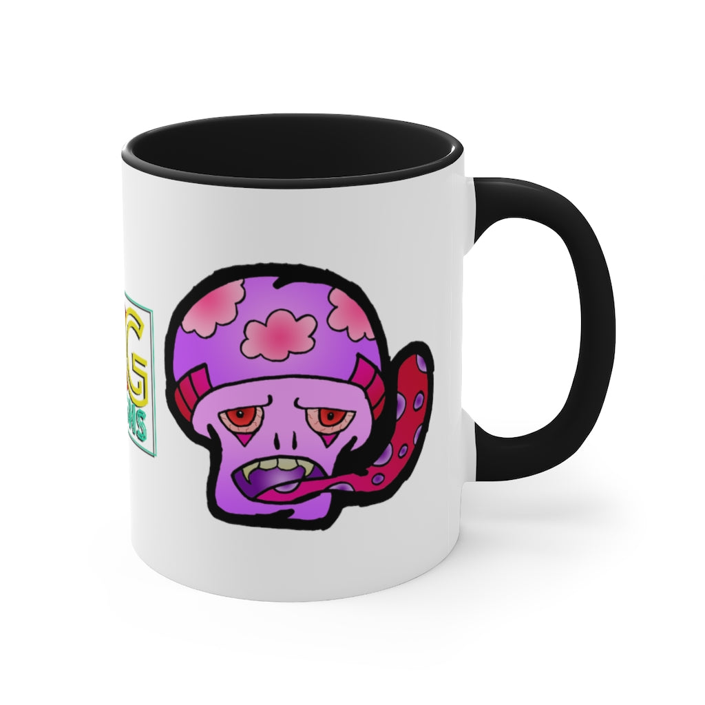 Pink Shroom Accent Coffee Mug, 11oz