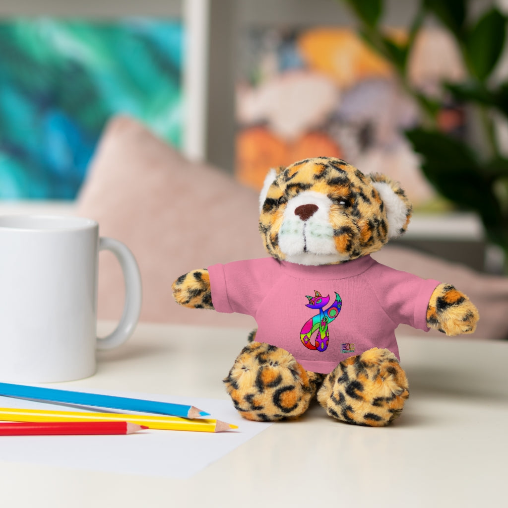 Rainbow Cat Stuffed Animals with Tee