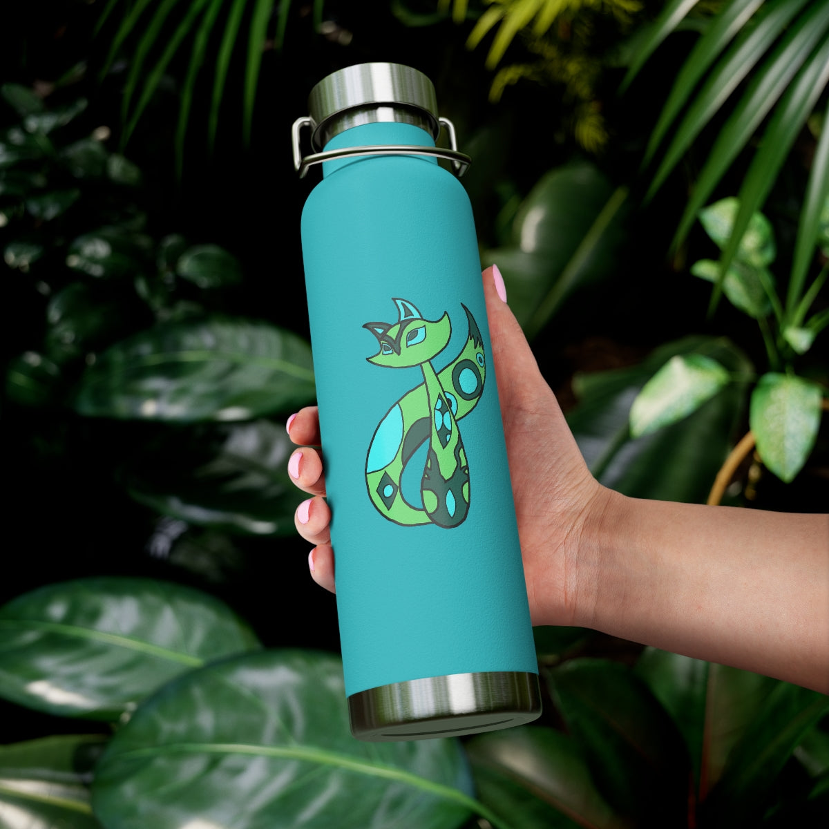 Green Cat 22oz Vacuum Insulated Bottle