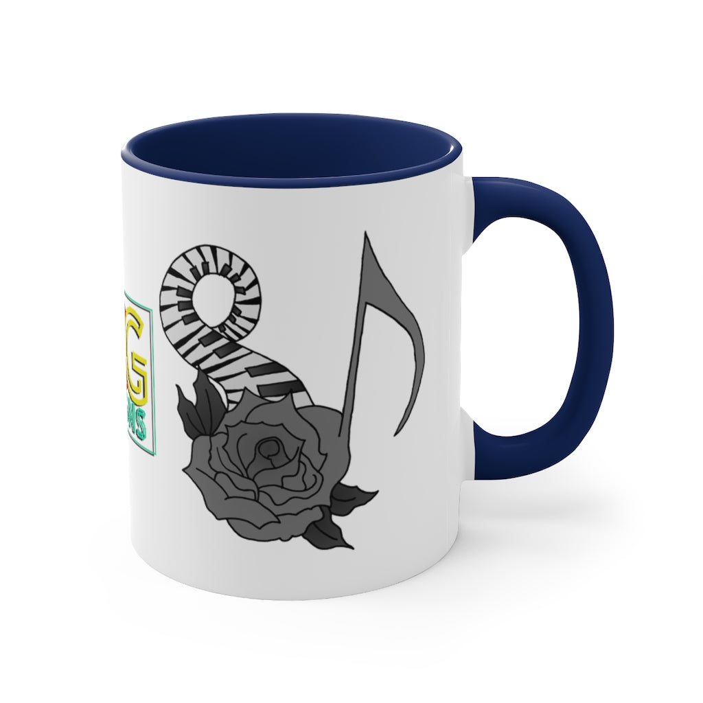 Musical Rose Accent Coffee Mug, 11oz