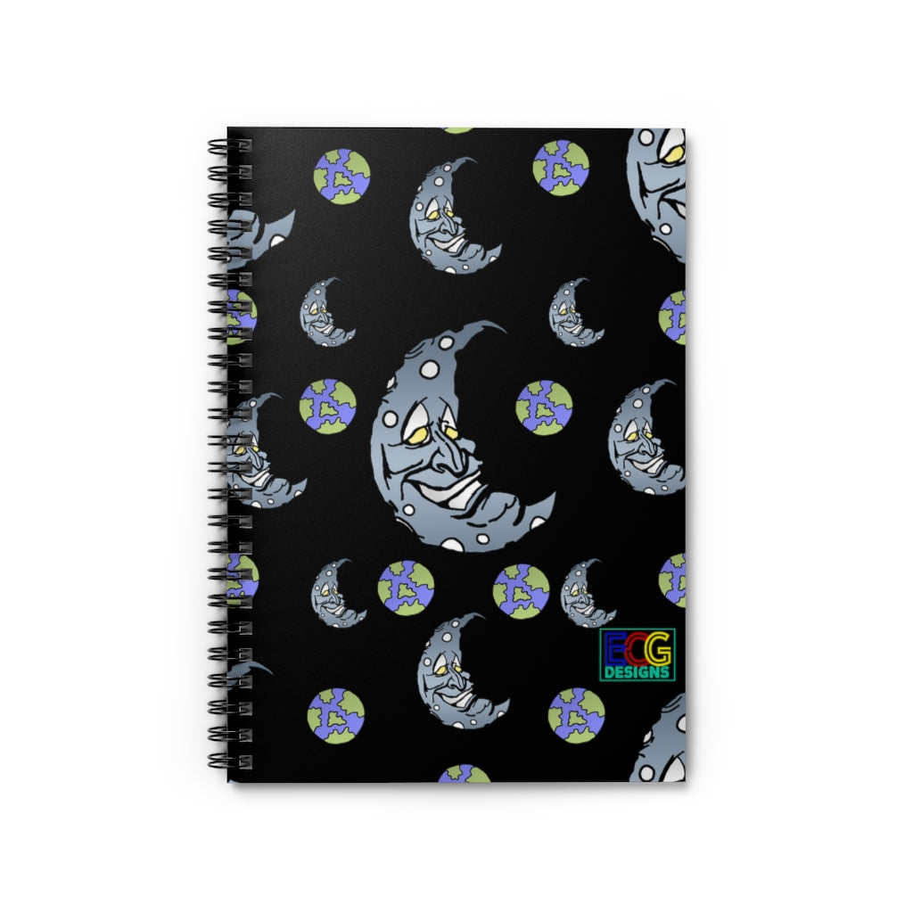 Silver Moon Spiral Notebook - Ruled Line