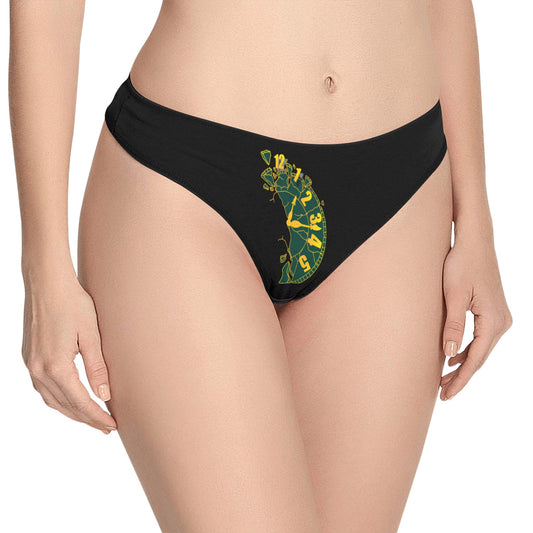 Broken Clock Women's All Over Print Thongs (Model L30)