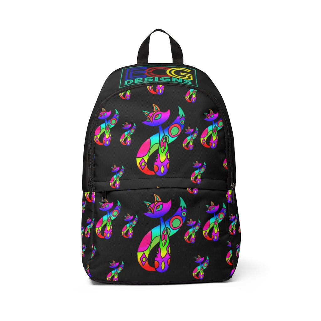 Rainbow Cat  Unisex Fabric Backpack